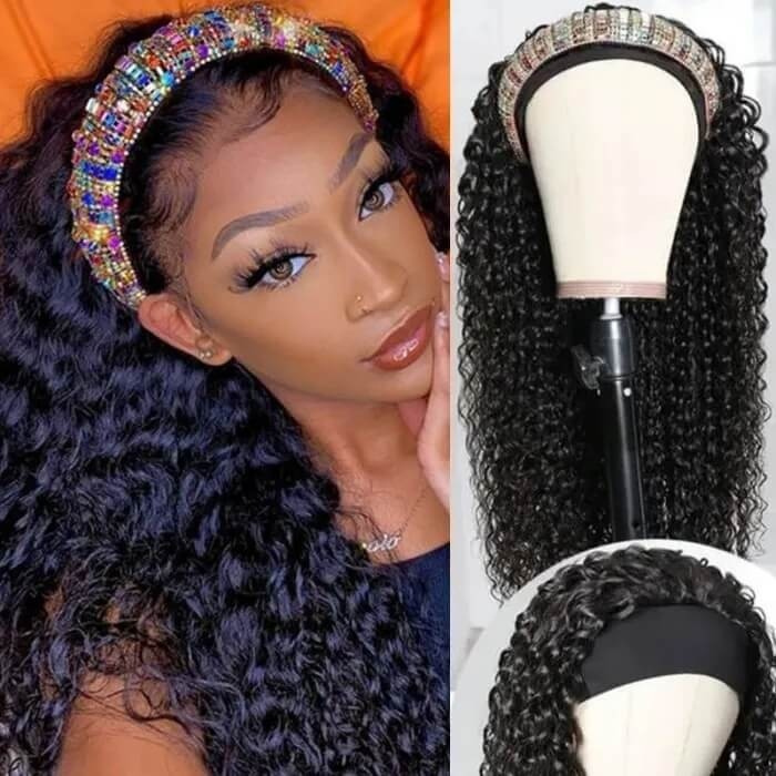 curly headband wig