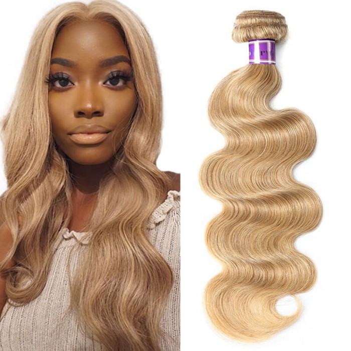 Incolorwig Attractive Human Hair Weave 100% Human Remy Hair Pre-colored #27