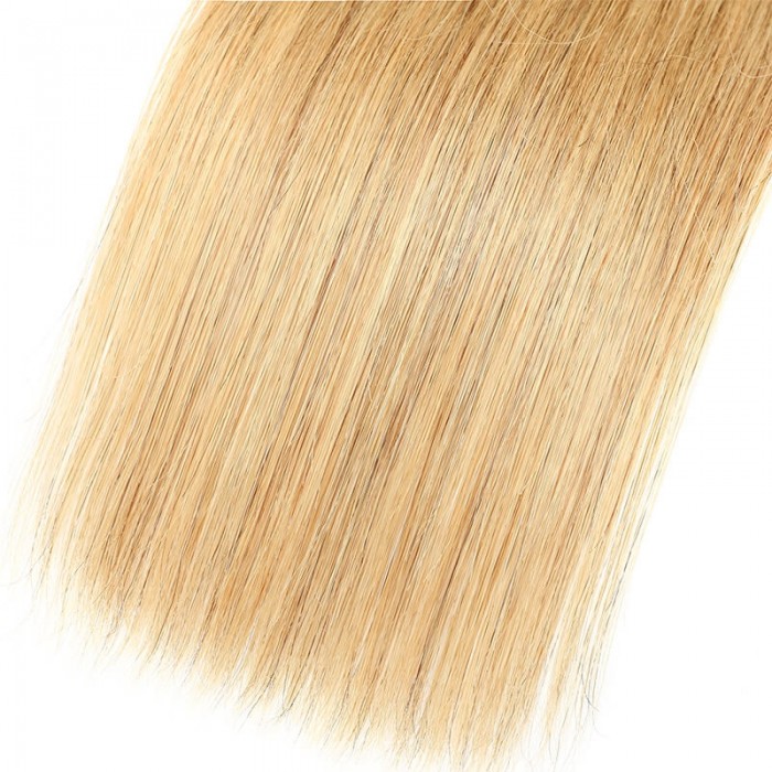 Incolorwig Guaranteed 100% Human Hair Weave #27 Honey Blonde Straight Hair Bundles 1 Bundle Deals
