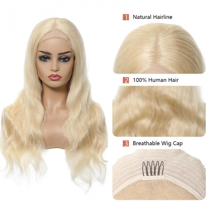 Incolorwig High Quality Body Wave Human Hair Wig 13×6 Transparent Lace ...