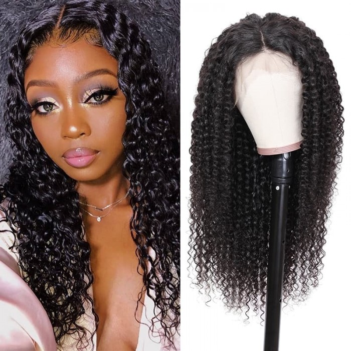 Incolorwig Fake Scalp Curly Human Hair Wigs Pre Plucked Curly Lace Front Wigs With Baby Hair