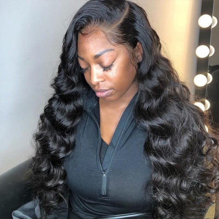 Incolorwig Soft And Bouncy Body Wave Human Hair Weave 4 Bundles With 4x4 Lace Closure
