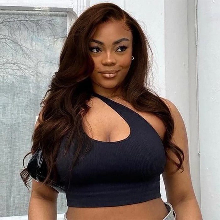 Incolorwig Virgin #2 Dark Brown Brazilian Body Wave 4 Bundles Human Hair Weave