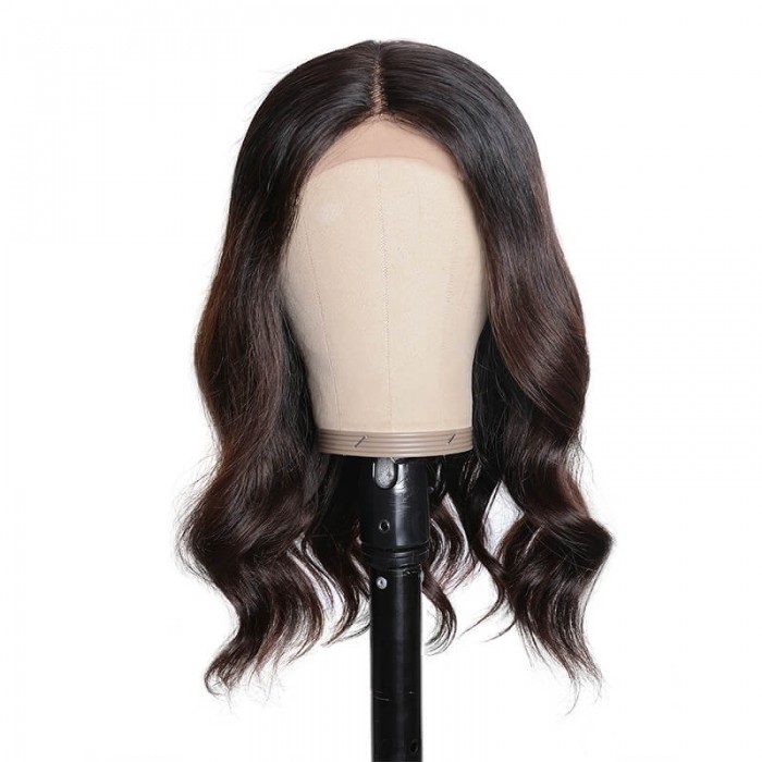 Incolorwig #T1B/4 Color Wigs 150% Density BOB Natural Wave Wigs Hairline Lace Part Wig