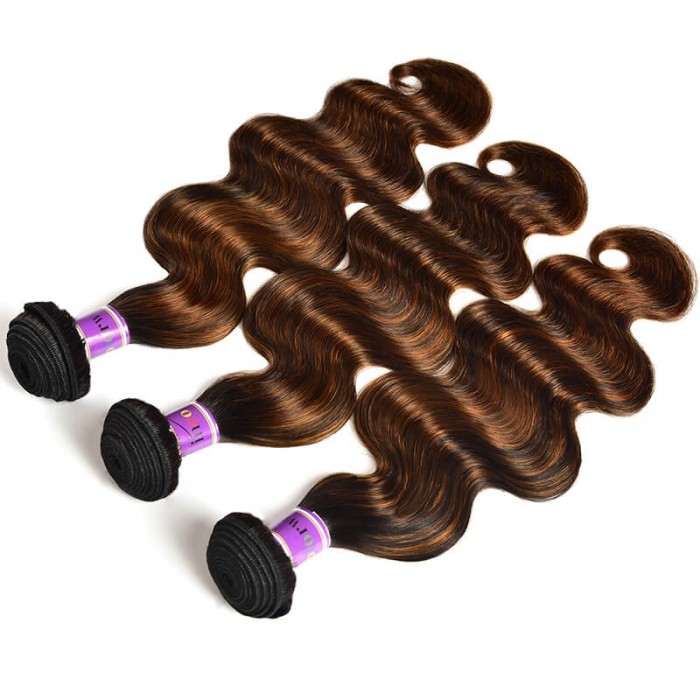 Incolorwig Superior Brazilian Human Hair Weave #FB30 Body Wave Hair 3 Bundles 