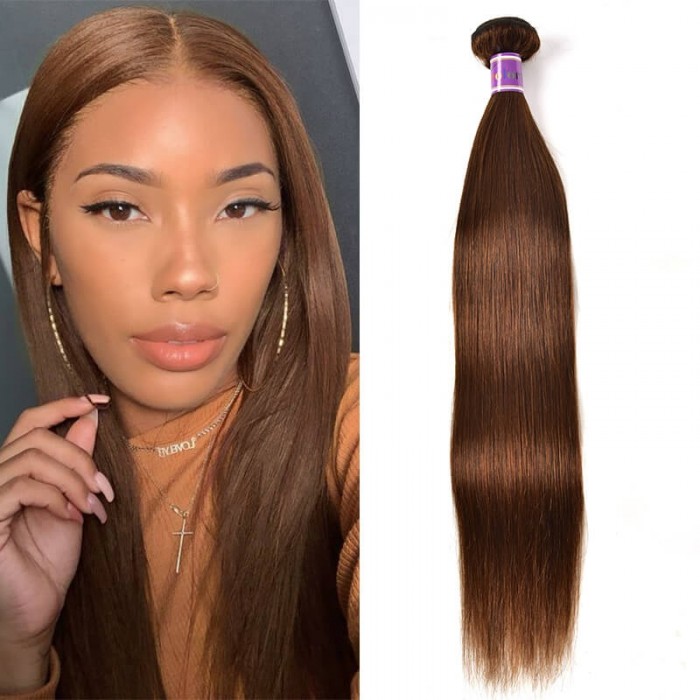 Incolorwig Delicate Human Hair Weave #4 Straight Hair Bundles 1 Bundle Deals