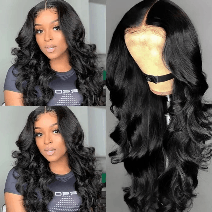 Incolorwig Flash Sale Natural Color Body Wave Human Hair Wigs 150% Density Lace Part Wigs