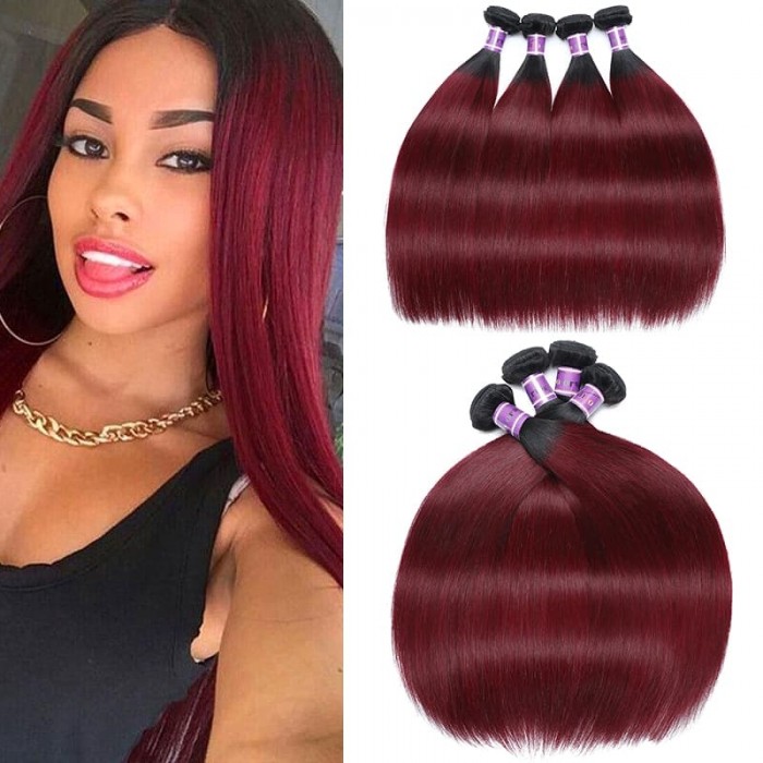 Incolorwig Novel #TB99J Stragiht Brazilian Hair 4 Bundles Human Hair Weave