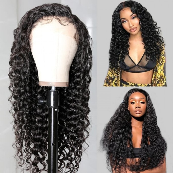 Incolorwig 13x4 Lace Front Human Hair Wig Deep Wave 150% Density Wigs With Baby Hair Online Sale