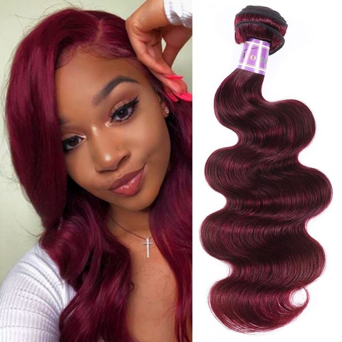 Incolorwig Highly Welcomed Human Hair Weave #99J Body Wave Hair Bundles 1 Bundle Deals