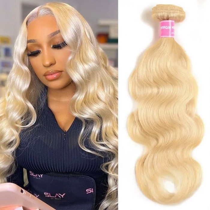 Incolorwig Popular Human Hair Weave #613 Blonde Body Wave Hair Bundles 1 Bundle Deals