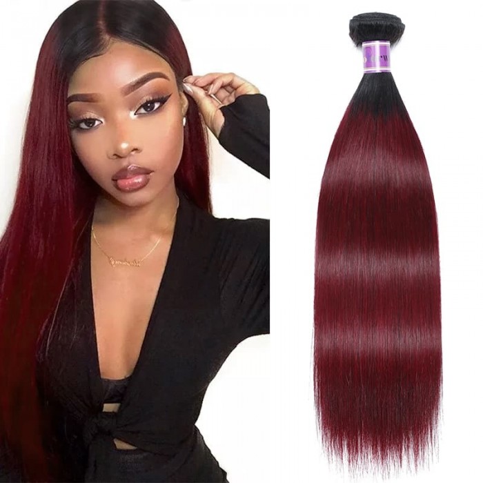 Incolorwig 100% Human Hair Weave #TB99J Resilient Straight Hair Bundles 1 Bundle Deals