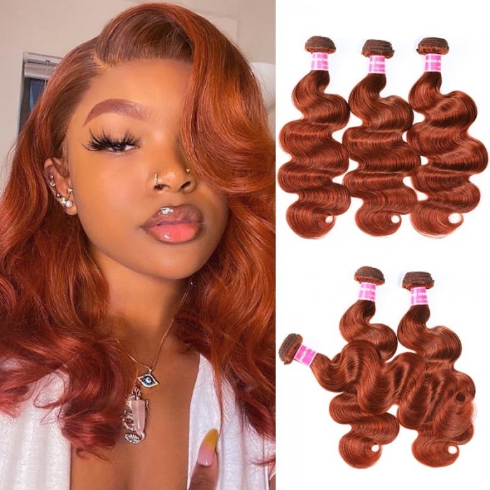 Incolorwig 7A #350 Body Wave Brazilian Human Hair Weave 3 Bundles