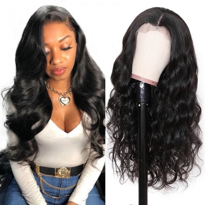 Incolorwig Body Wave Fake Scalp Lace Frontal Wig Glueless Wig Invisible Knots 150% Density