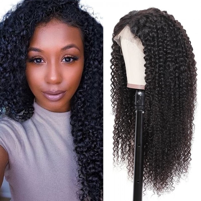 Incolorwig Fake Scalp Curly Human Hair Wigs Pre Plucked Curly Lace Front Wigs With Baby Hair