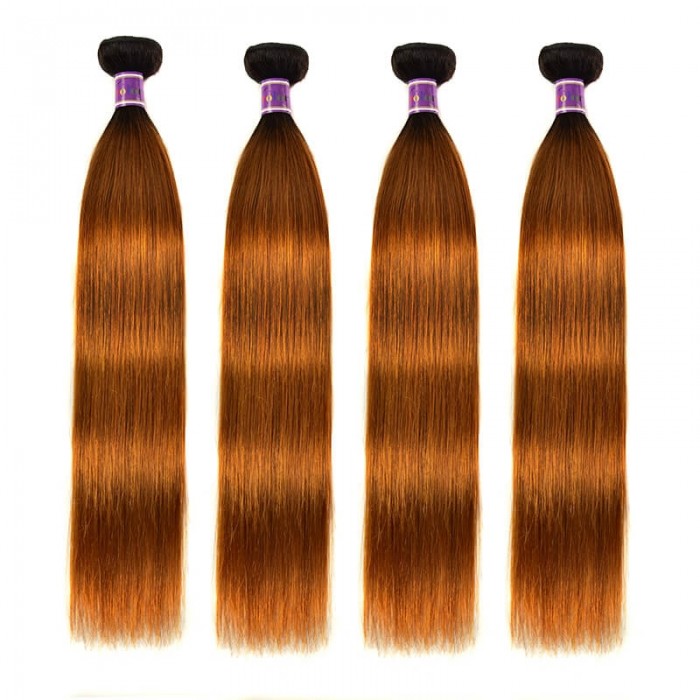 Incolorwig Quality Peruvian Human Hair 4 Bundles Deals  #TB30 Color Stragiht Human Hair Weave