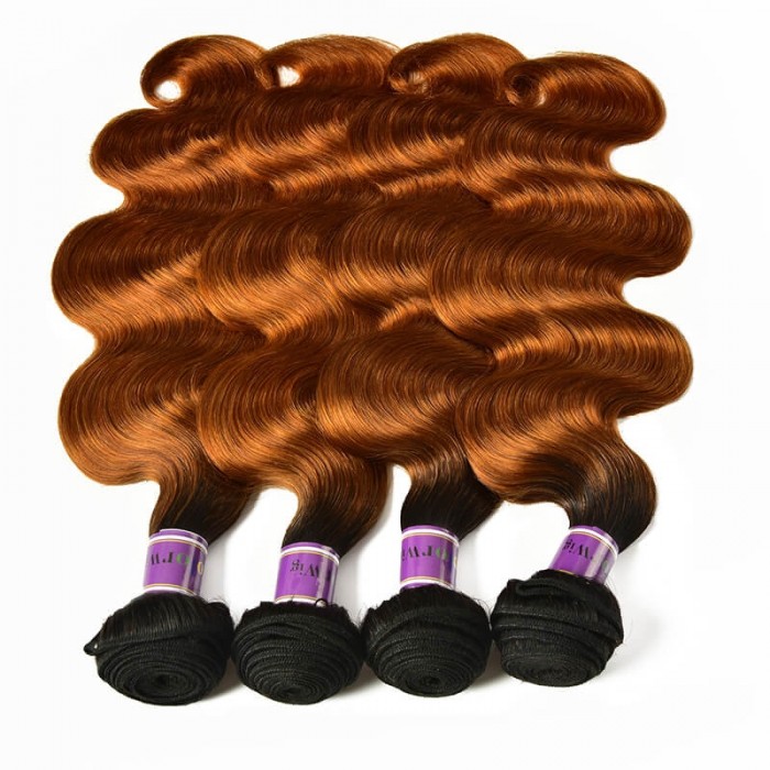 Incolorwig #TB30 Color Brazilian Virgin Hair Body Wave 4 Bundles Deals Human Hair Weave