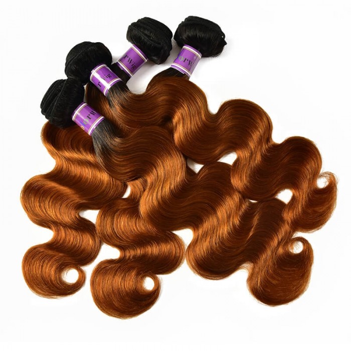 Incolorwig #TB30 Color Peruvian Body Wave Hair 4 Bundels Deals Hair Weave