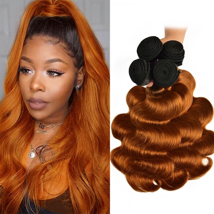 Incolorwig #TB30 Color Brazilian Virgin Hair Body Wave 4 Bundles Deals Human Hair Weave