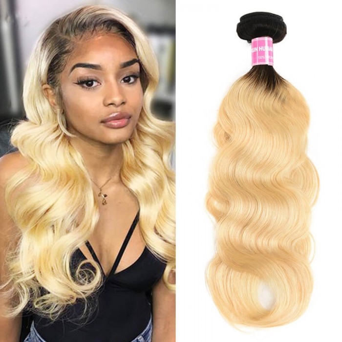 Incolorwig Trending Human Hair Weave #T1B613 Body Wave Hair Bundles 1 Bundle Deals