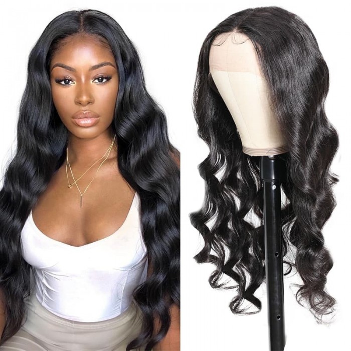Incolorwig Body Wave 13*5*0.5 T Part Wig Natural Black Color 13x4 Lace Frontal Human Hair Wigs Pre Plucked With Baby Hair
