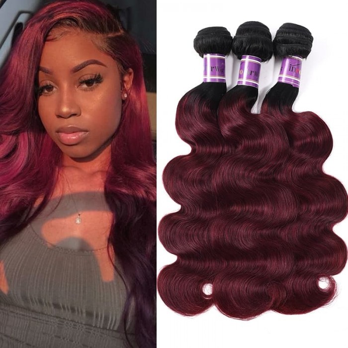 Incolorwig Superior Quality Brazilian Weave 3 Bundles Remy Hair TB99J Body Wave Hair 3 Bundles