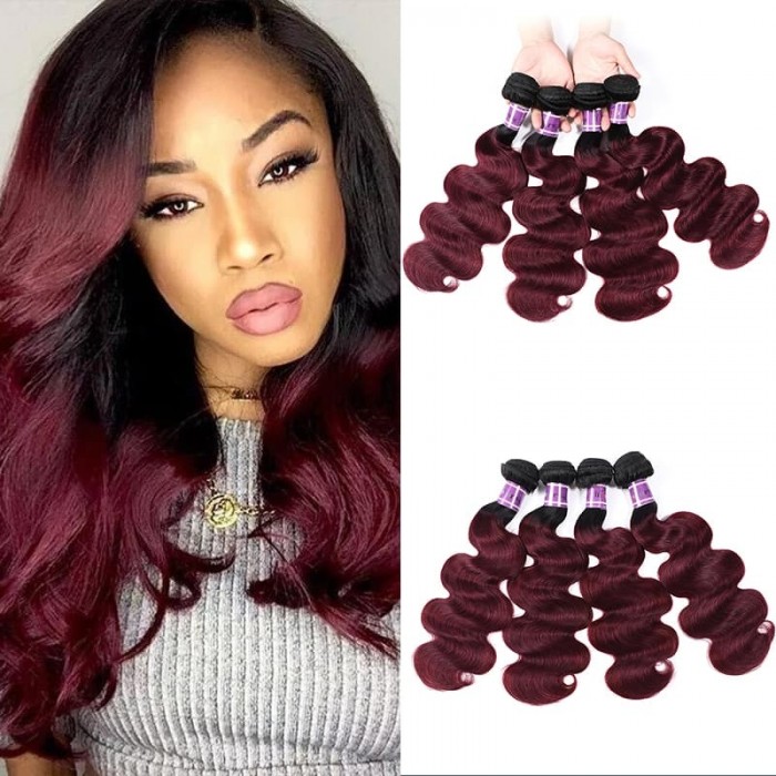 Incolorwig TB99J Peruvian Human Body Wave Hair 4 Bundles Deals Hair Weaves