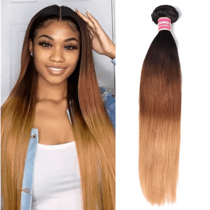 Incolorwig Resilient Human Hair Weave #T1B427 Straight Hair Bundles 1 Bundle Deals