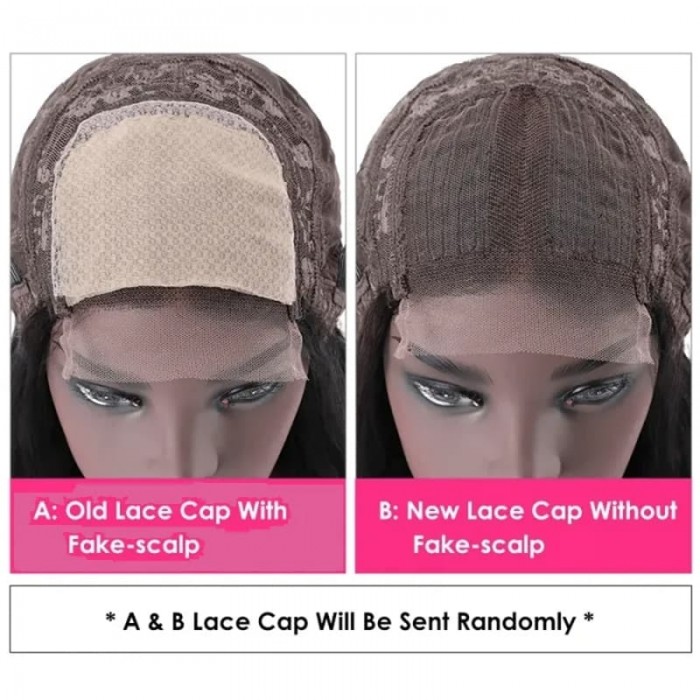 Incolorwig 150% Density Lace Parting Wig Middle Part Human Hair Wig 13*4 Lace Frontal Straight Hair Wig Natural Black Wig