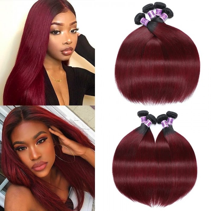 Incolorwig Novel #TB99J Stragiht Brazilian Hair 4 Bundles Human Hair Weave