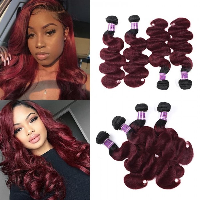 Incolorwig Salable Color #TB99J Body Wave Brazilian Hair Weave 4 Bundles Deals