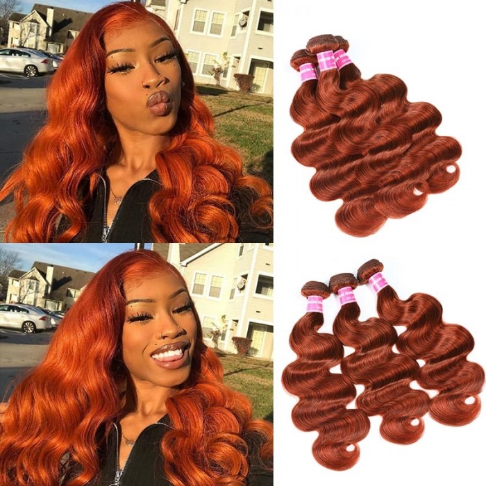 Incolorwig 7A #350 Body Wave Brazilian Human Hair Weave 3 Bundles