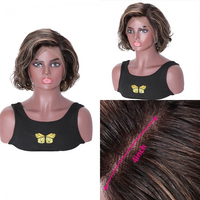 Incolorwig TP1B/27# Color Wigs 150% Density BOB Body Wave Wigs 13*4 Lace Front Wigs