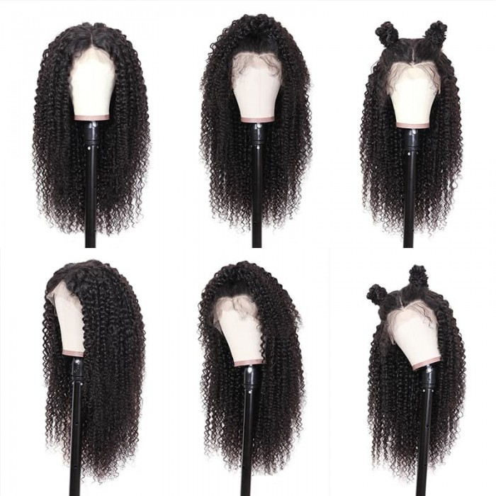 Incolorwig Fake Scalp Curly Human Hair Wigs Pre Plucked Curly Lace Front Wigs With Baby Hair