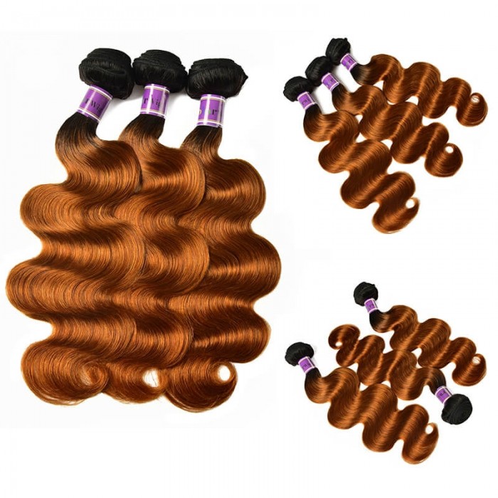 Incolorwig #TB30 Body Wave Human Hair 3 Bundles Hair Weave Peruvian Hair