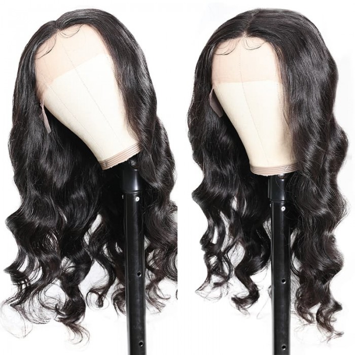 Incolorwig Body Wave 13*5*0.5 T Part Wig Natural Black Color 13x4 Lace Frontal Human Hair Wigs Pre Plucked With Baby Hair