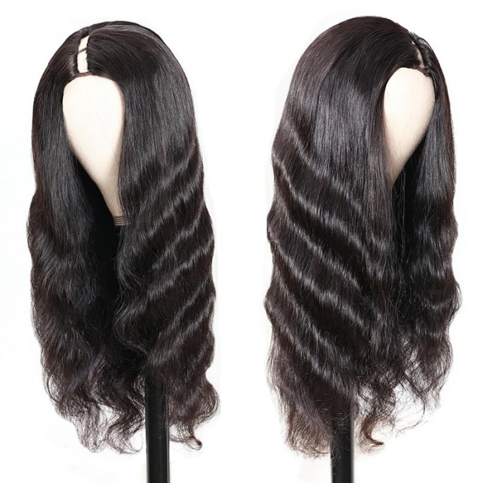 Incolorwig U Part Wig Body Wave Upgrade U Part Human Hair Wigs 150% Density Natural Looking Hairline
