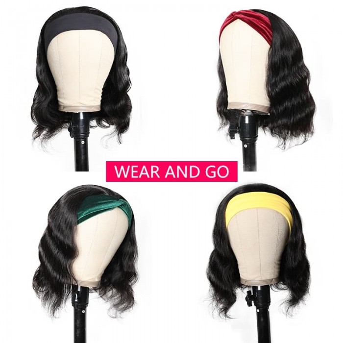 Incolorwig Short Cut Bob Wigs Body Wave Hair Wig For African American Women