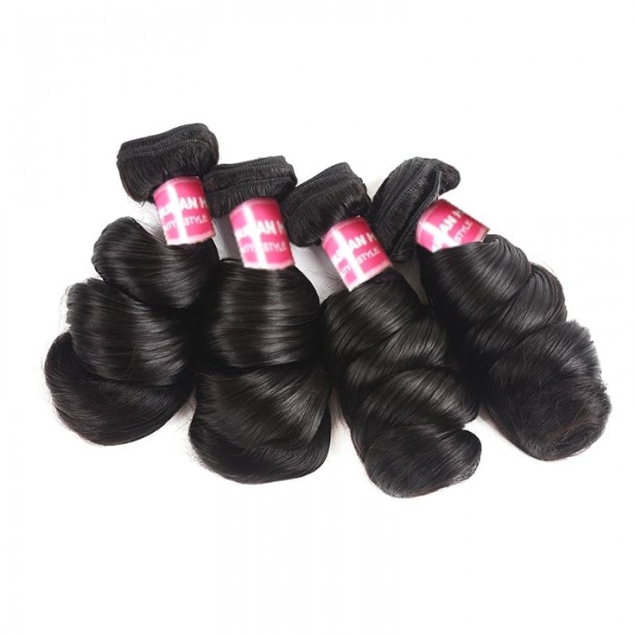 Incolorwig Best Virgin Human Hair Remy Brazilian Virgin Hair Loose Wave 4 Bundle Deals