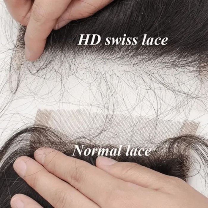 Incolorwig 5x5 HD Lace CLosure Wig Human Hair Body Wave Natural Black Lace Closure Wig