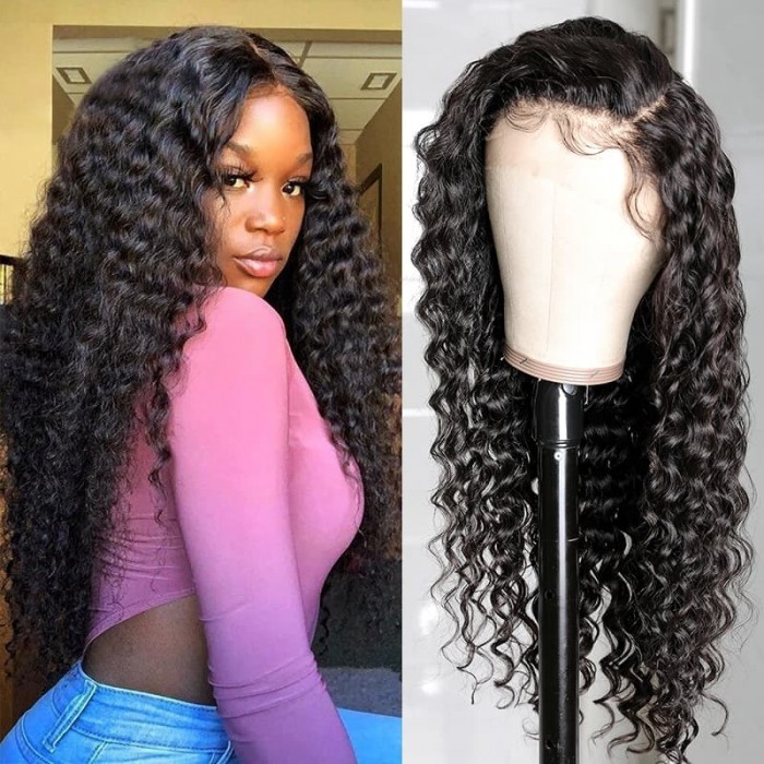 Incolorwig 13x4 Lace Front Human Hair Wig Deep Wave 150% Density Wigs With Baby Hair Online Sale