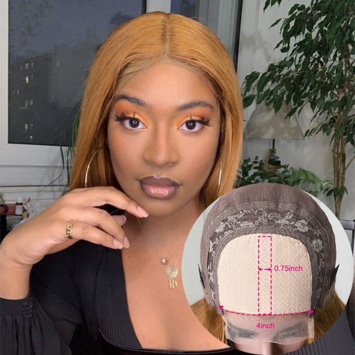 Incolorwig #8 Straight Hair Middle Part Lace Wigs Human Hair 150% Density Lace Part Wig