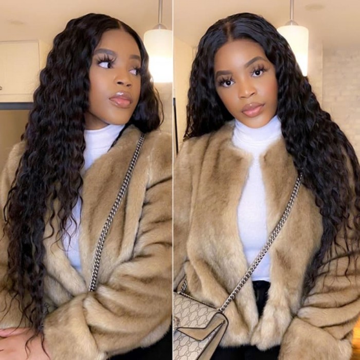 Incolorwig 100% Virgin Human Hair 13*4 Lace Frontal Wig Magic Deep Wave Wig For Black Women