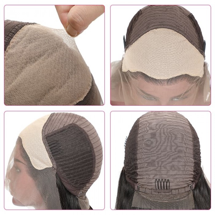 Incolorwig Fake Scalp Lace Wig 100% Human Hair 13*4 Lace Front Straight Human Hair Wigs