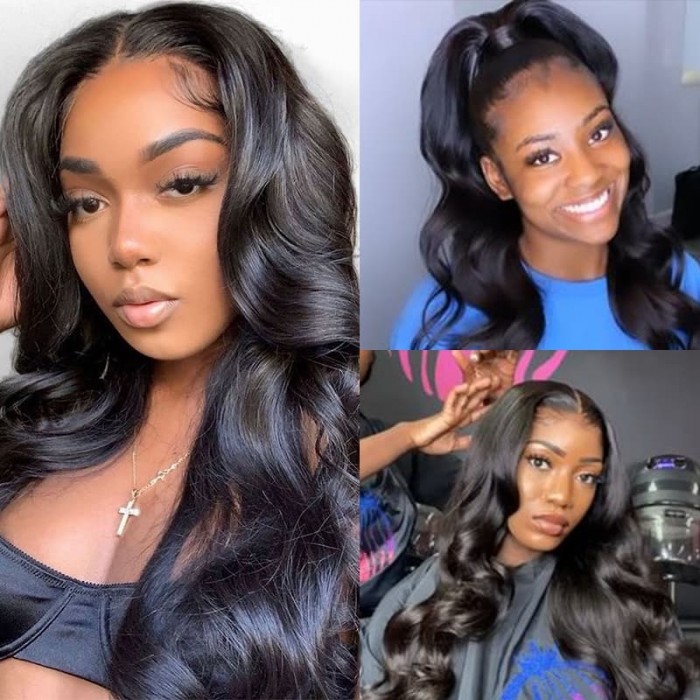 Incolorwig U Part Wig Body Wave Upgrade U Part Human Hair Wigs 150% Density Natural Looking Hairline