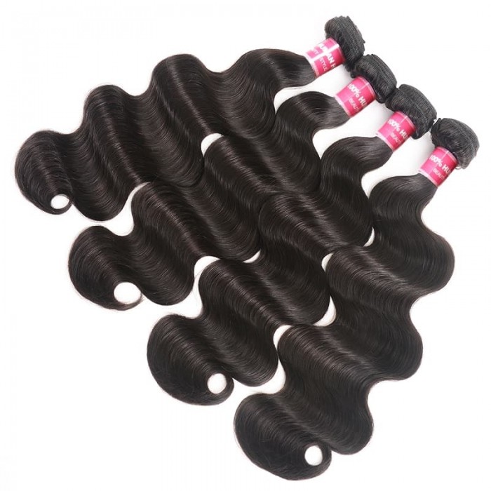 Incolorwig Brazilian Body Wave 4 Bundles Unprocessed Remy Hair Weave For Sale