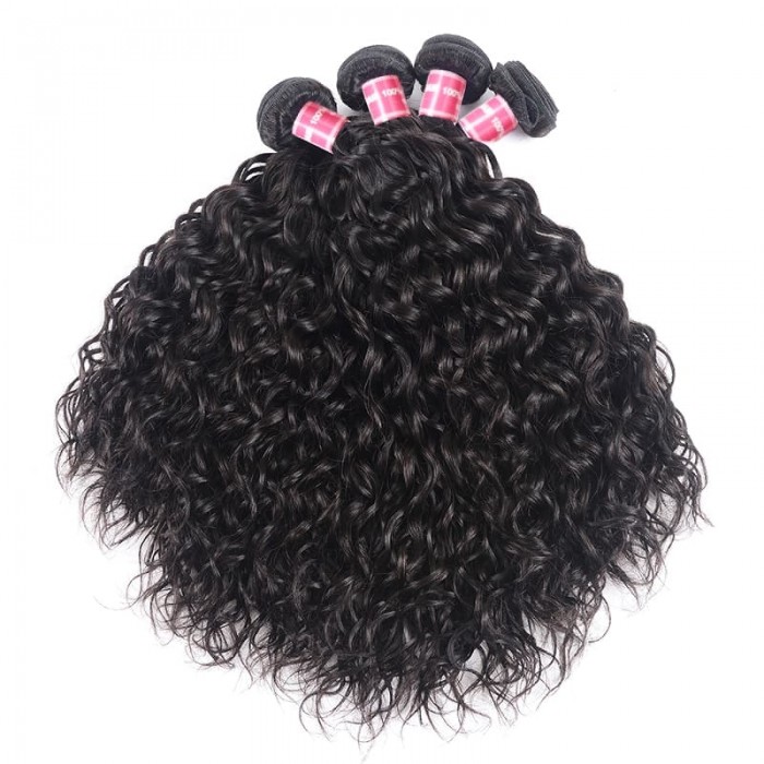 Incolorwig Special Brazilian Water Wave Unprocessed Virgin Human Hair Weave 4 Bundles