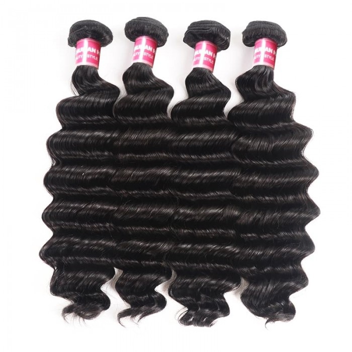 Incolorwig Loose deep Wave 100% Virgin Human Hair Weave 4 Bundles In Stock