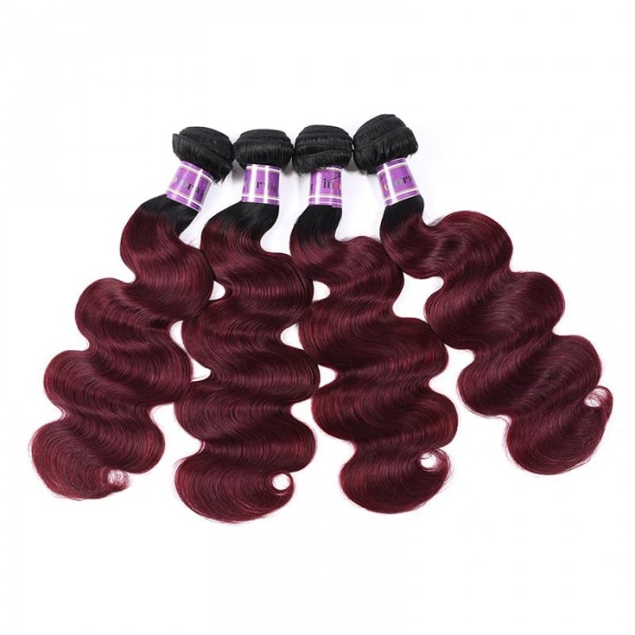 Incolorwig Salable Color #TB99J Body Wave Brazilian Hair Weave 4 Bundles Deals