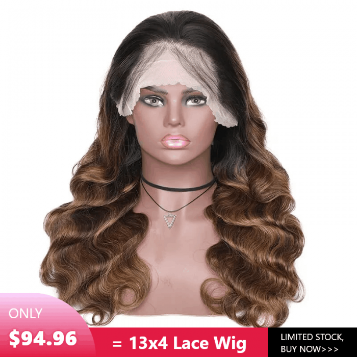  Incolorwig 13*4 150% Density Body Wave Lace Front Wig 1B427 Color Flash Sale Pre Plucked Baby Hair
